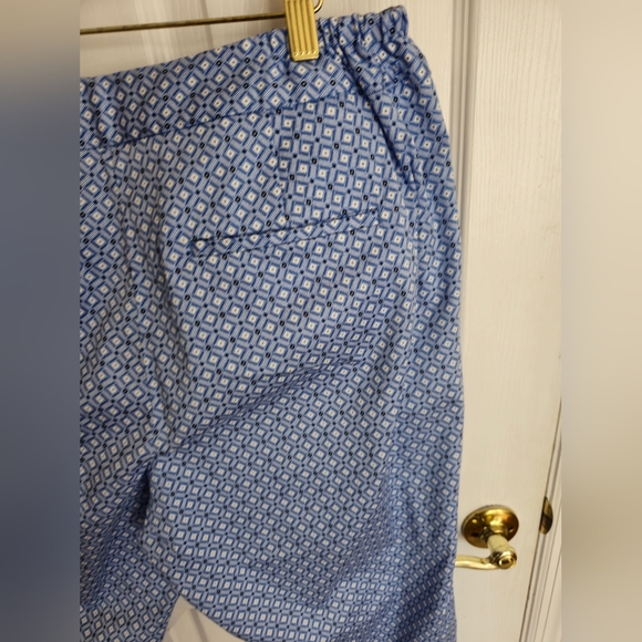 NWOT Talbots Woman Heritage Blue Geo Print Capri Pants Size 14W - Picture 8 of 15